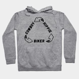 Cowboy Hippie Biker Hoodie